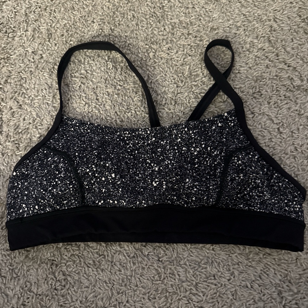 lululemon athletica Black and White Patterned Sports Bra